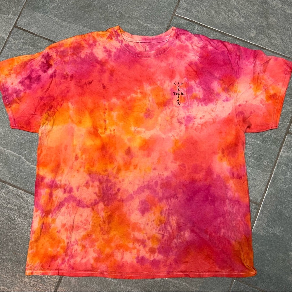 Cactus Jack Tie dye Tshirt Travis Scott pink orange XXL